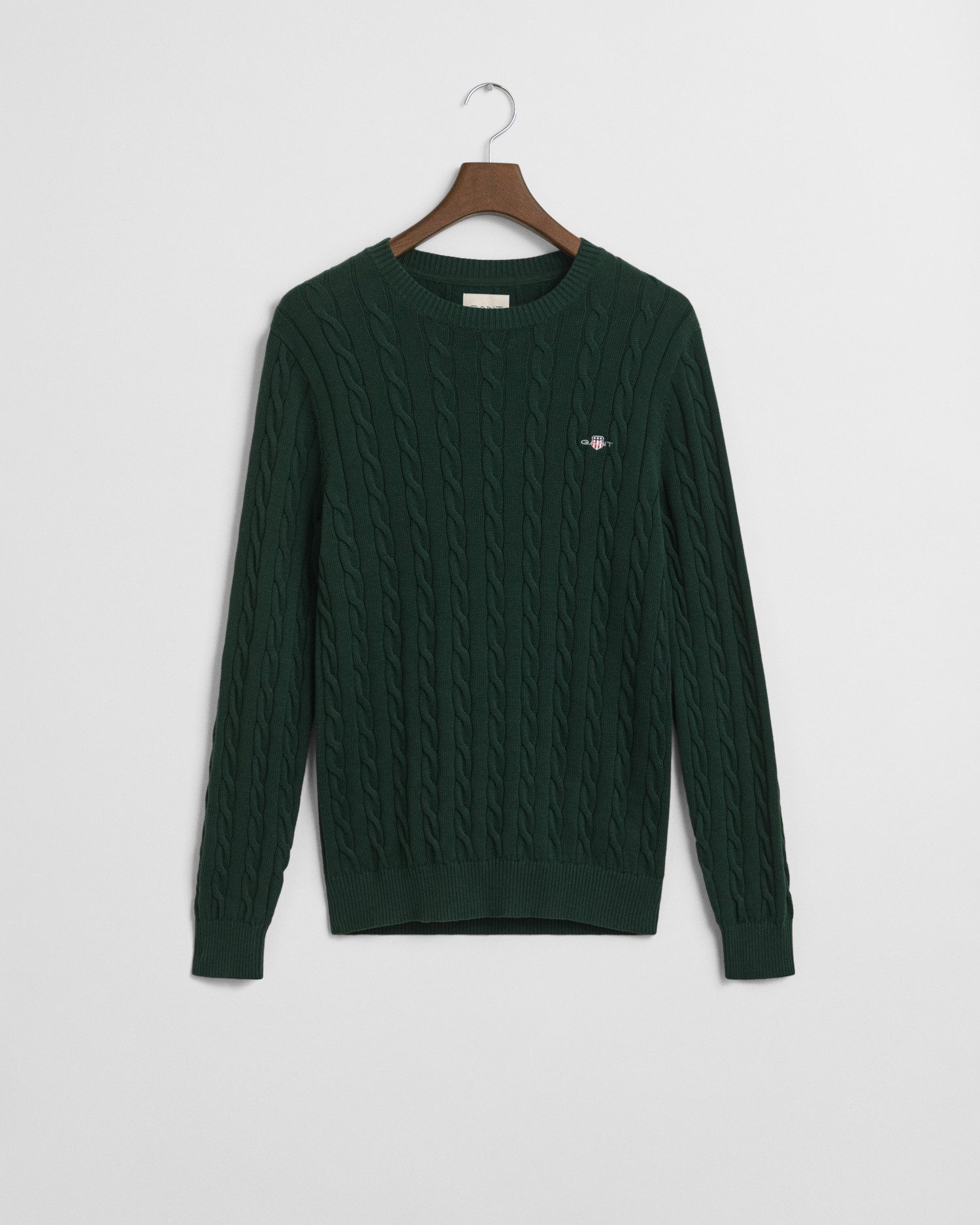 Gant Sweatshirt COTTON CABLE C-NECK, TARTAN günstig online kaufen