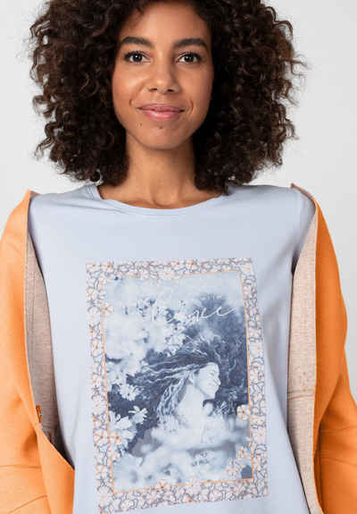 bianca Print-Shirt DINIA Modernes Basic-Shirt mit angesagtem Frontmotiv