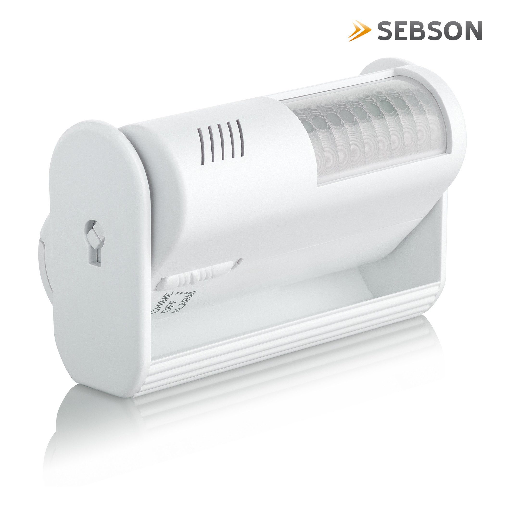 SEBSON Bewegungsmelder Bewegungsmelder mit Alarm und Klingel, Durchgangsmelder, (2-St)