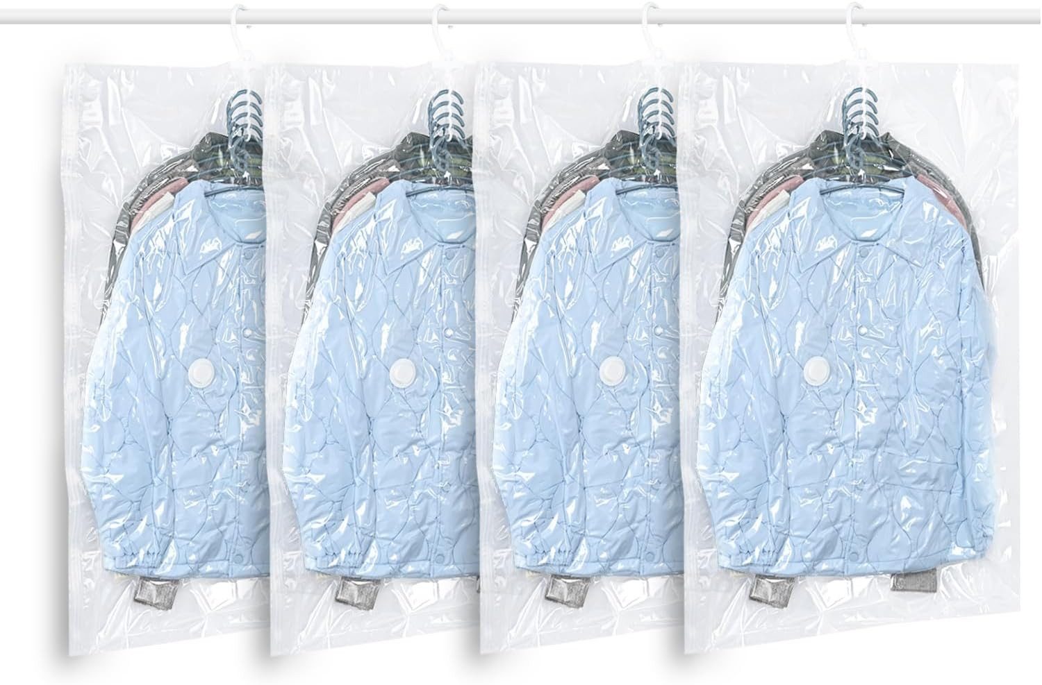 FELIXLEO Kleidersack 4er Vakuumbeutel Zum Aufhängen Für Kleidung Anzüge Mäntel (1 St)
