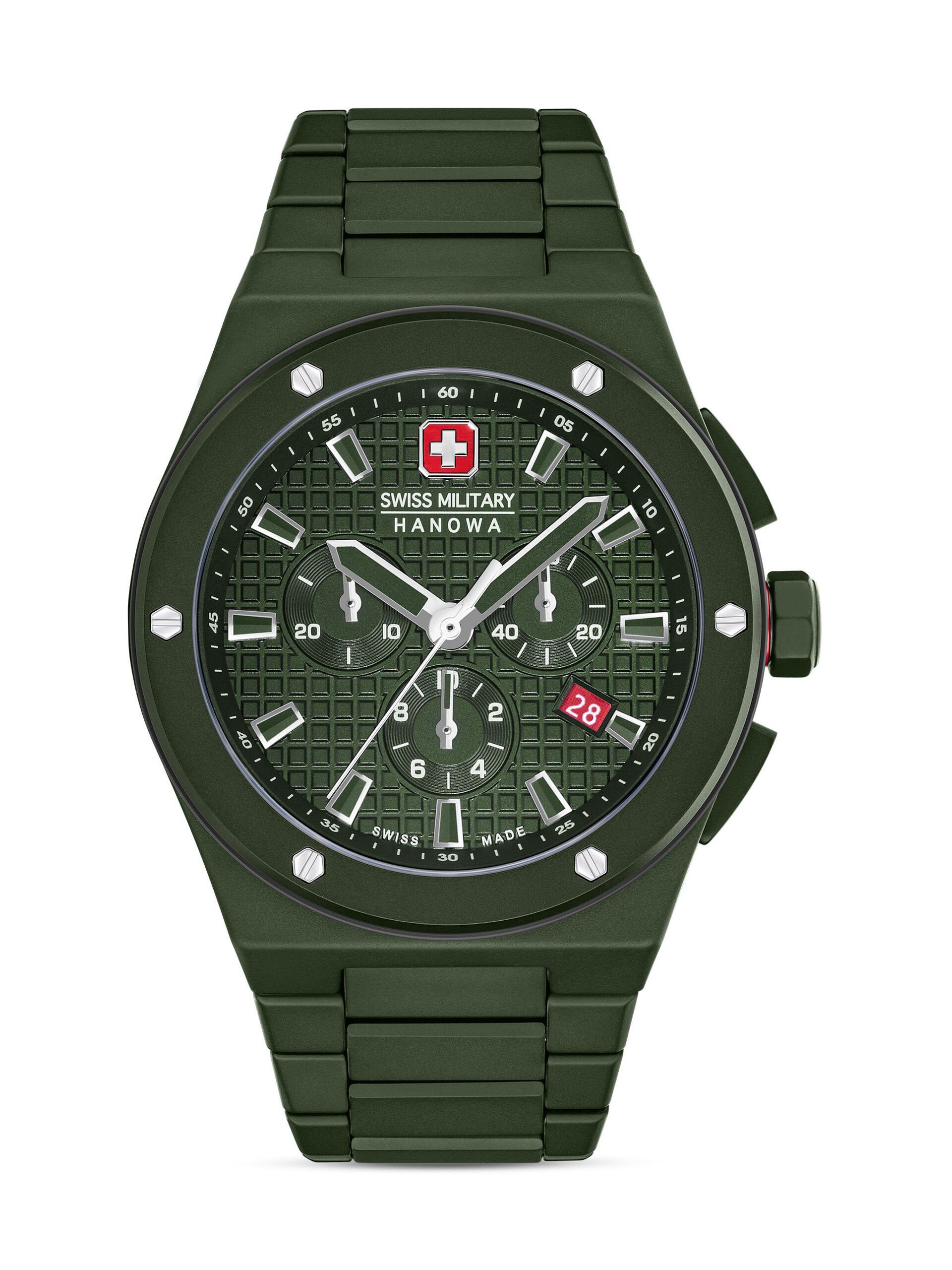 SIDEWINDER mit Military CERAMIC-Armband Grün Quarzuhr CERAMIC, Hanowa hochwertigem Swiss