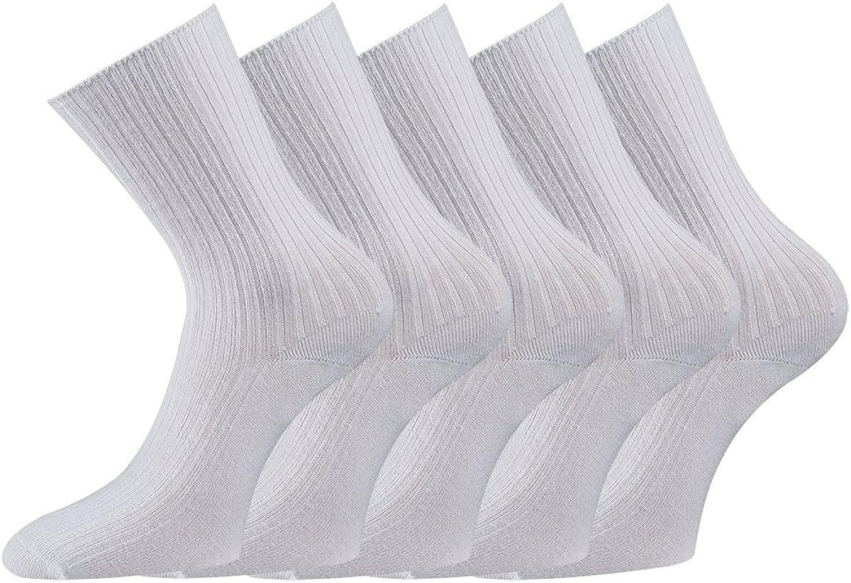 TippTexx 24 Arbeitssocken 10 Paar Arztsocken Schwesternsocken KOCHFEST ohne Gummi 100% Baumwolle (10 Paar)
