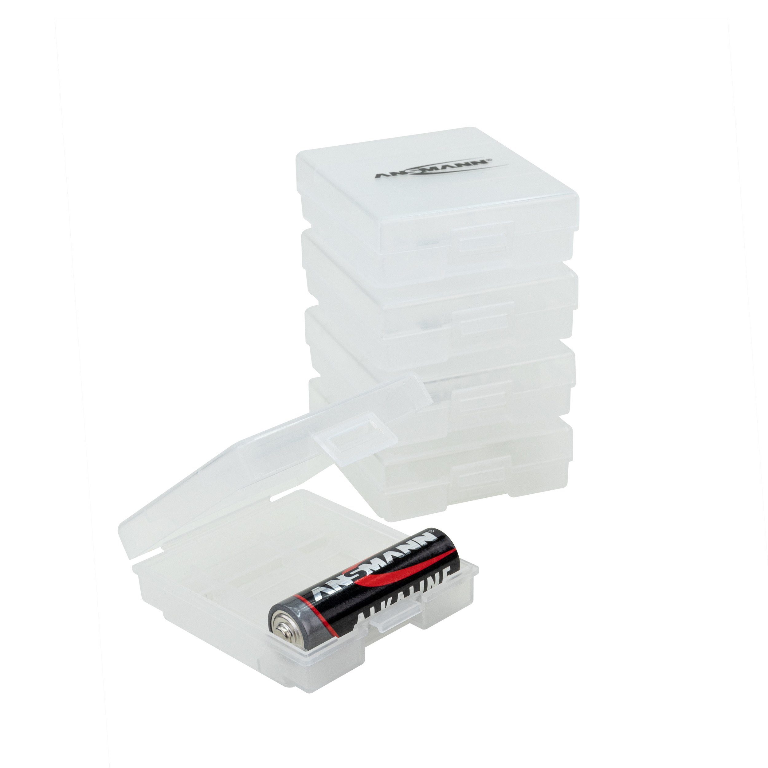 ANSMANN® 5x Batteriebox AAA bis Akkus Schutz Akku AA & für Akkubox 4 - zu & & für Batterien Transport