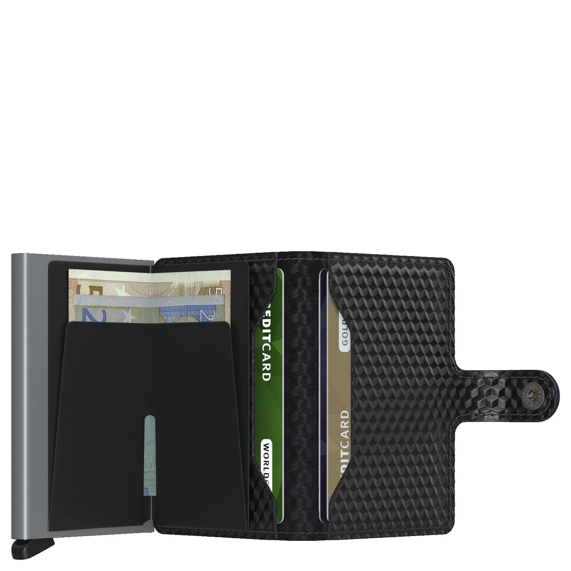- (1-tlg) Geldbörse SECRID Geldbörse Cubic Miniwallet black-titanium 6.5 cm RFID