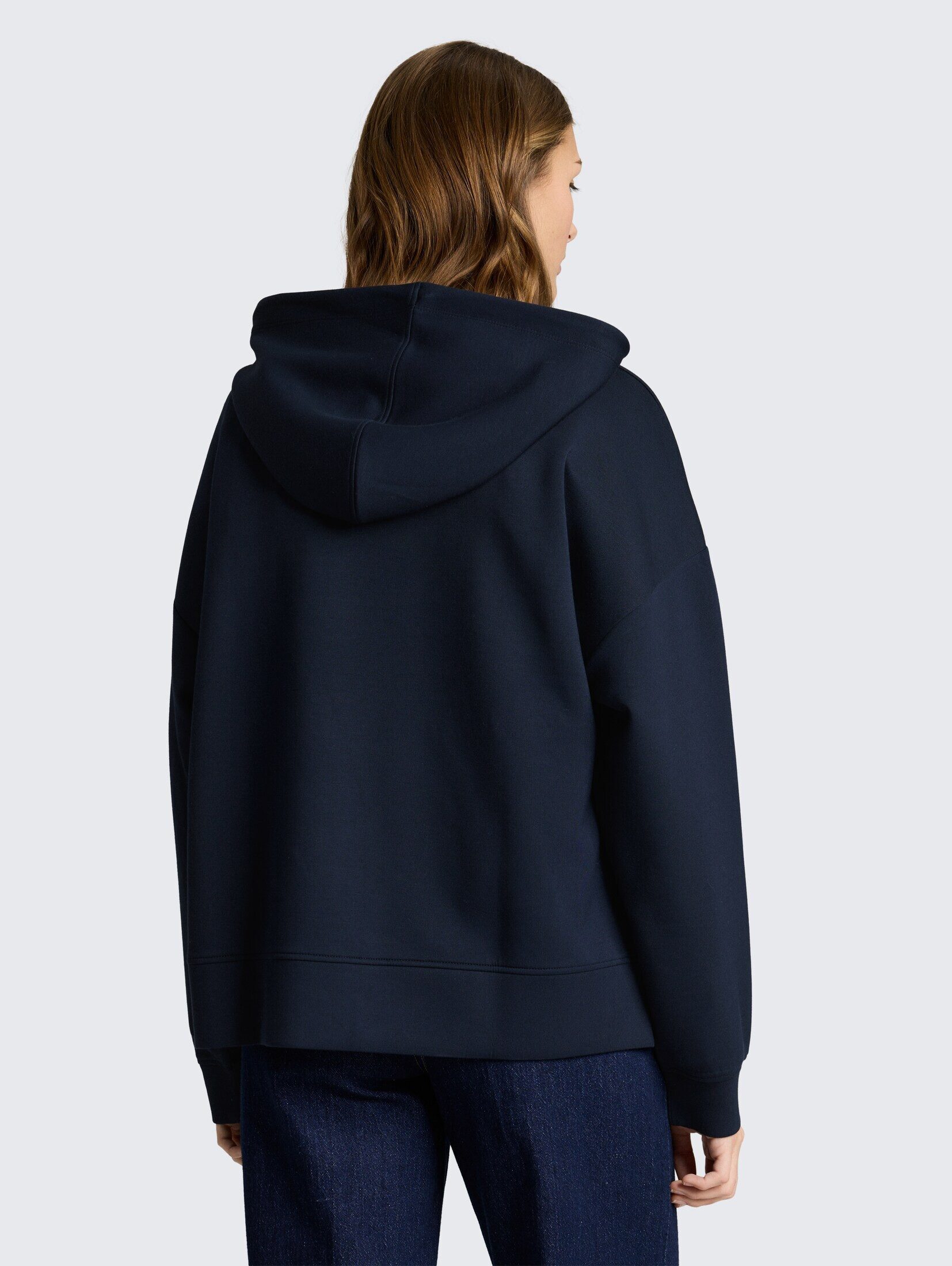 TOM TAILOR Denim Sweatshirt Strick & Sweatshirts Relaxed Hoodie Sweatshirt aus Scuba