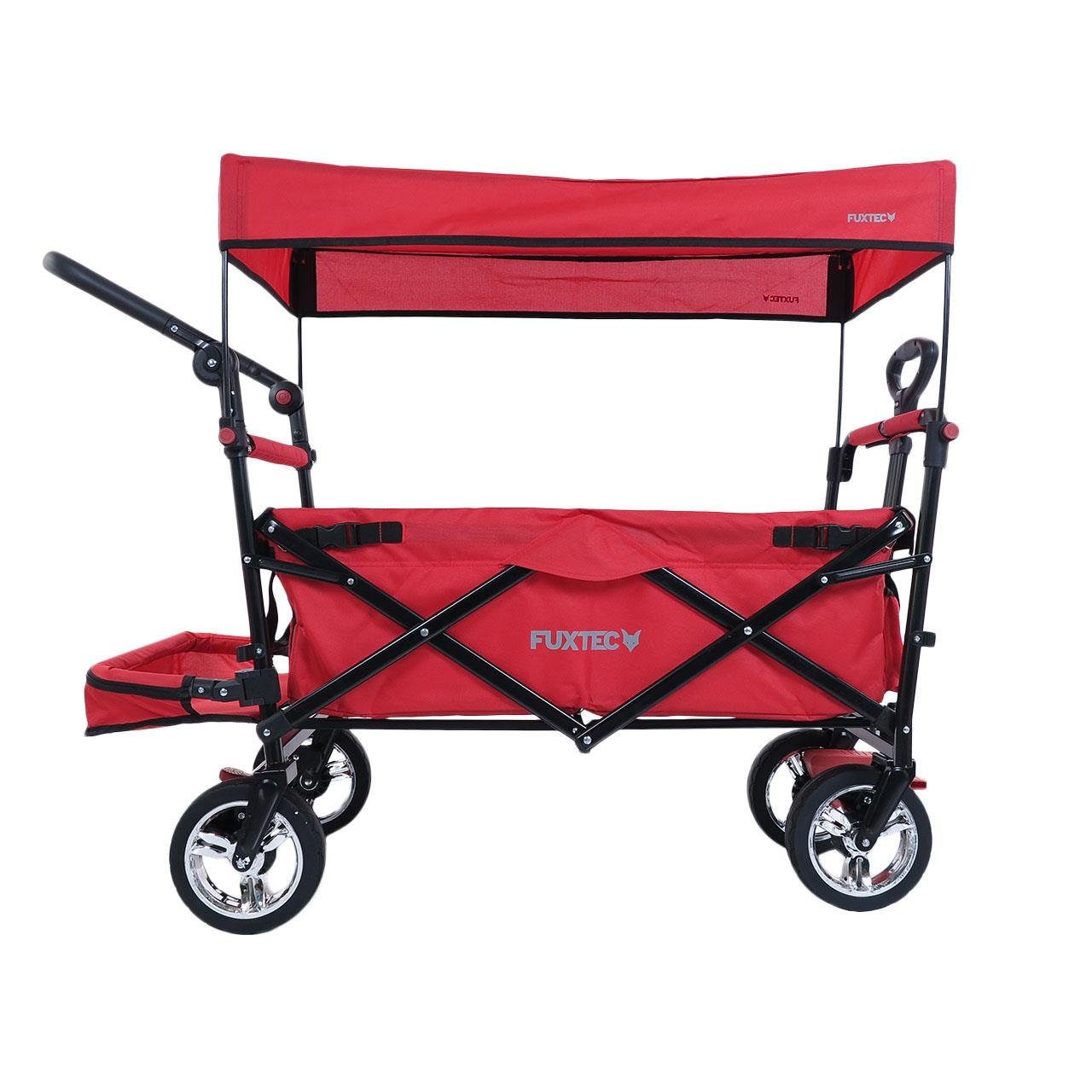 FUXTEC Bollerwagen FX-CT800, inkl. Innenraumverlängerung, 75 kg Belastbarkeit, faltbar, kippsicher