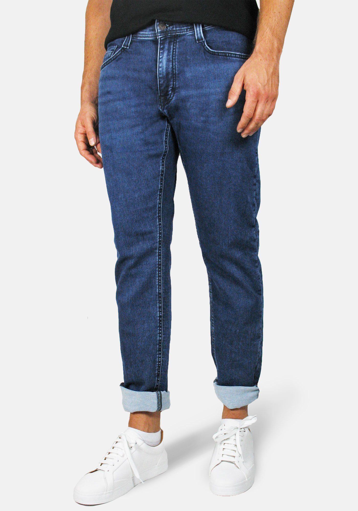 navy-5000883 Tapered Oregon 5-Pocket-Jeans Sweat-Denim K MUSTANG