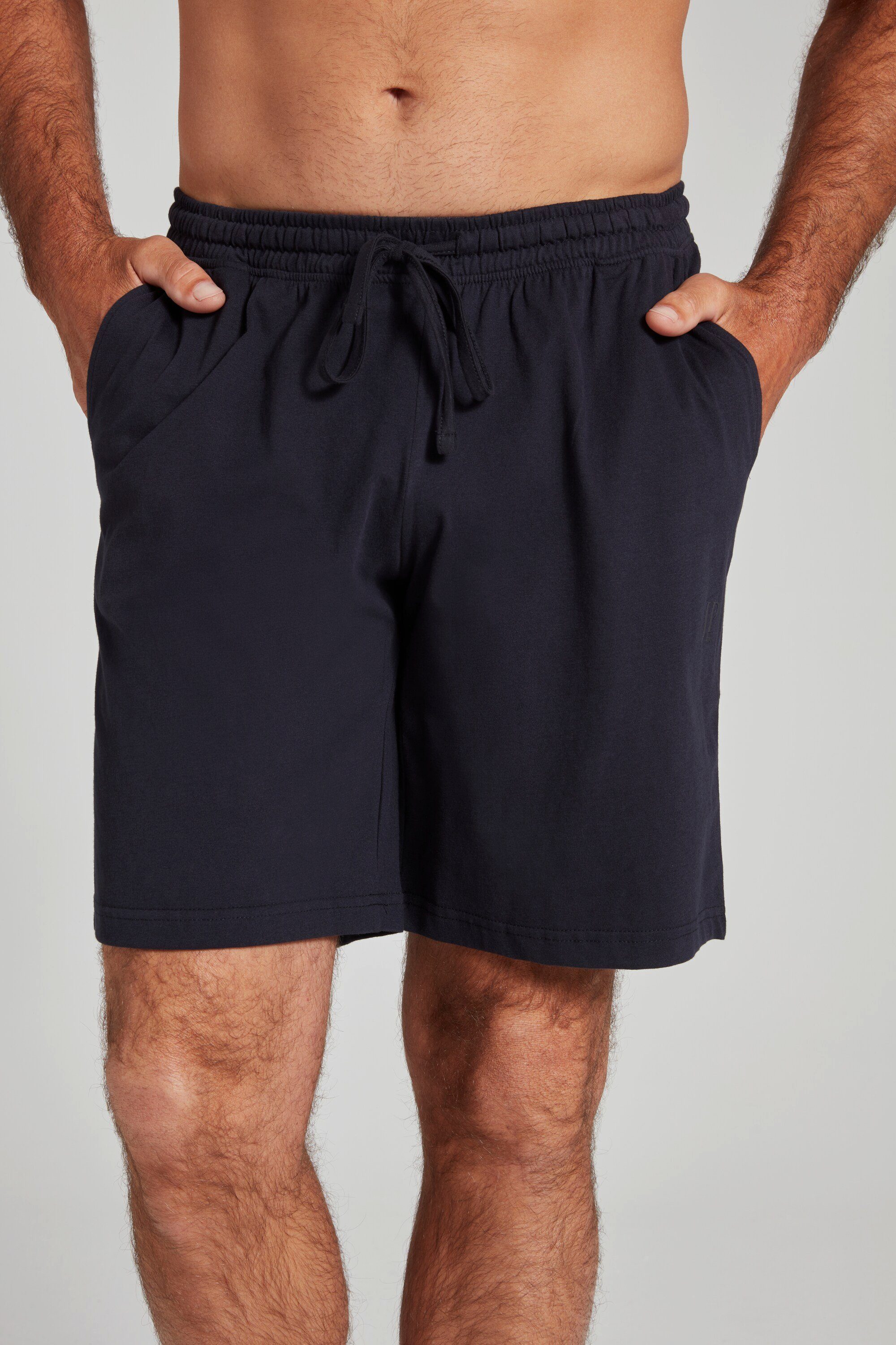 JP1880 Schlafanzug Schlafanzug Hose Homewear Shorts Elastikbund dunkel marine
