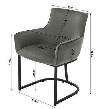 Woltu Esszimmerstuhl (1 St), Armlehnstuhl Sessel, Polsterstuhl Küche