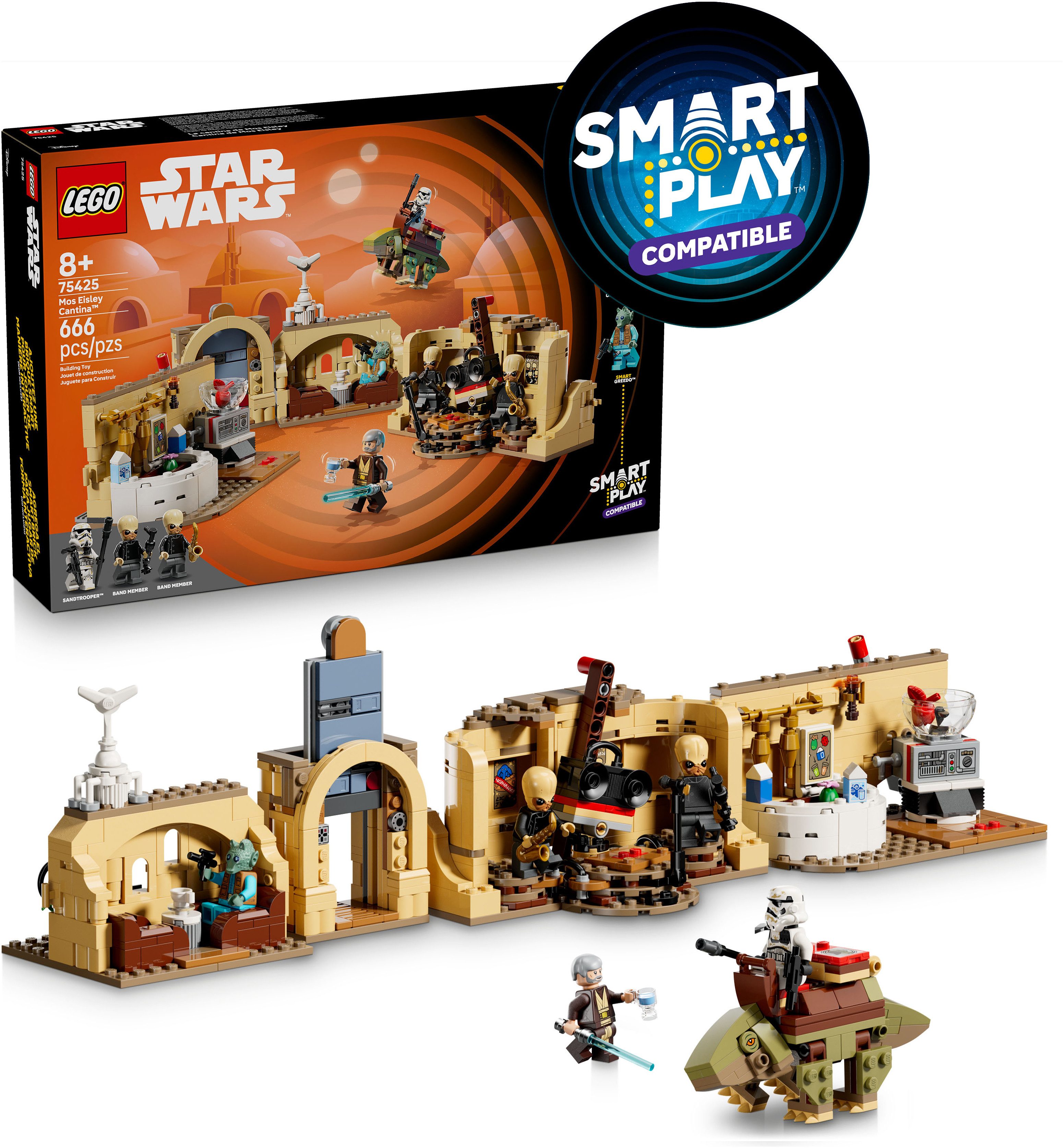 LEGO® SMART Play™ Mos Eisley Cantina (75425), LEGO Star Wars ™ Konstruktionsspielsteine, (666 St), Mit SMART Brick kompatibel (nicht im Lieferumfang enthalten)
