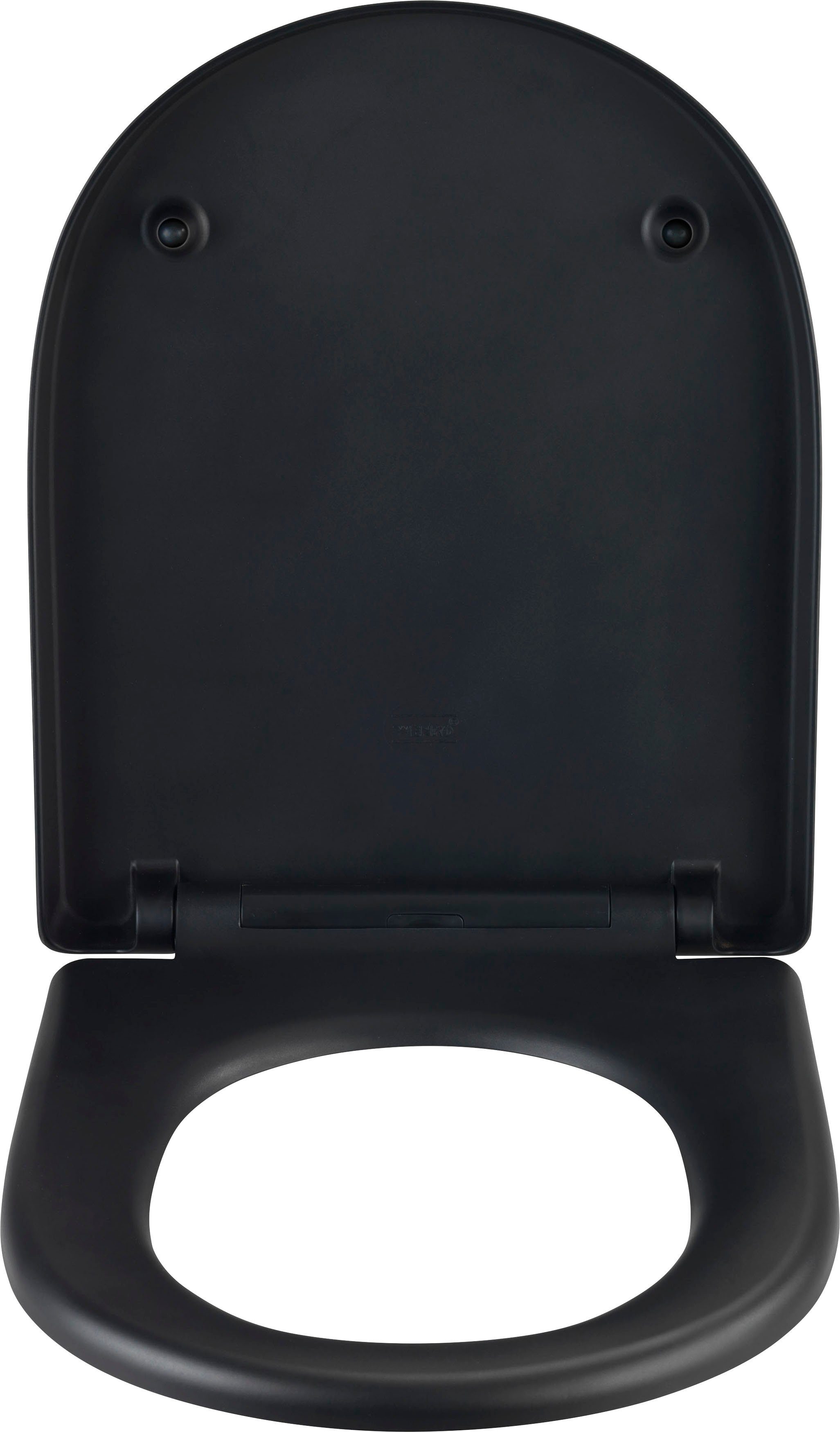 WENKO WC-Sitz Exclusive Nr. 3, schwarz, aus antibakteriellem Duroplast