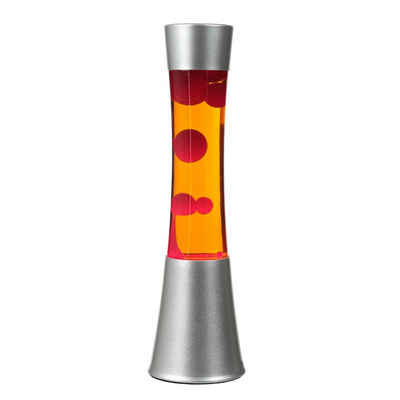 Licht-Erlebnisse Lavalampe SANDRO, Retro Lampe Rot Orange 39 cm Tischlampe Tischleuchte