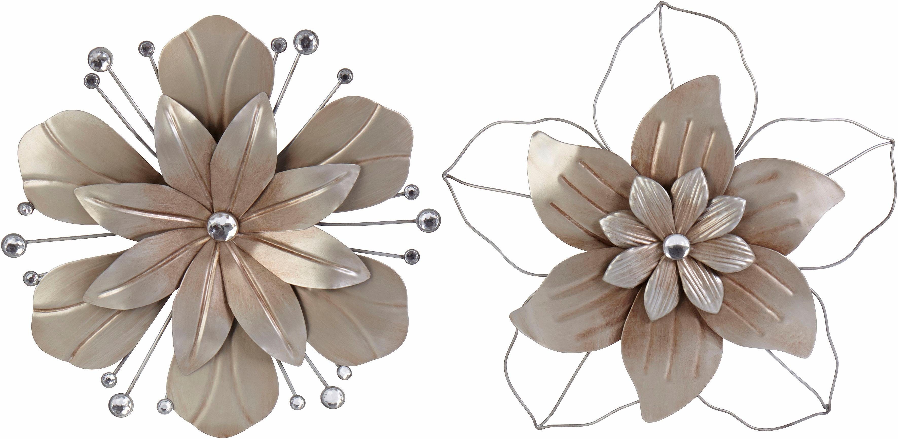 Home affaire Wanddekoobjekt Blume (2er-Set), Wanddeko, günstig online kaufen
