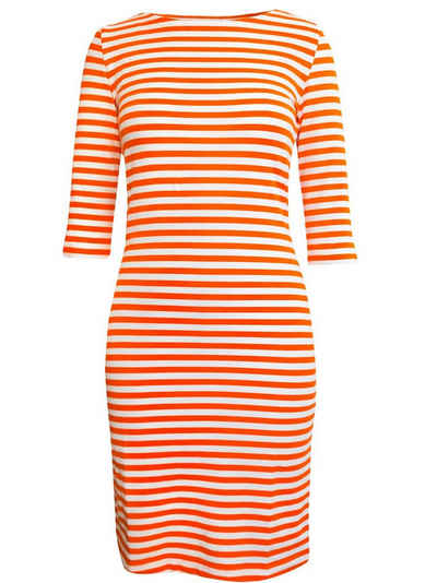 Brigitte von Boch Sommerkleid Portola Kleid orange-weiss