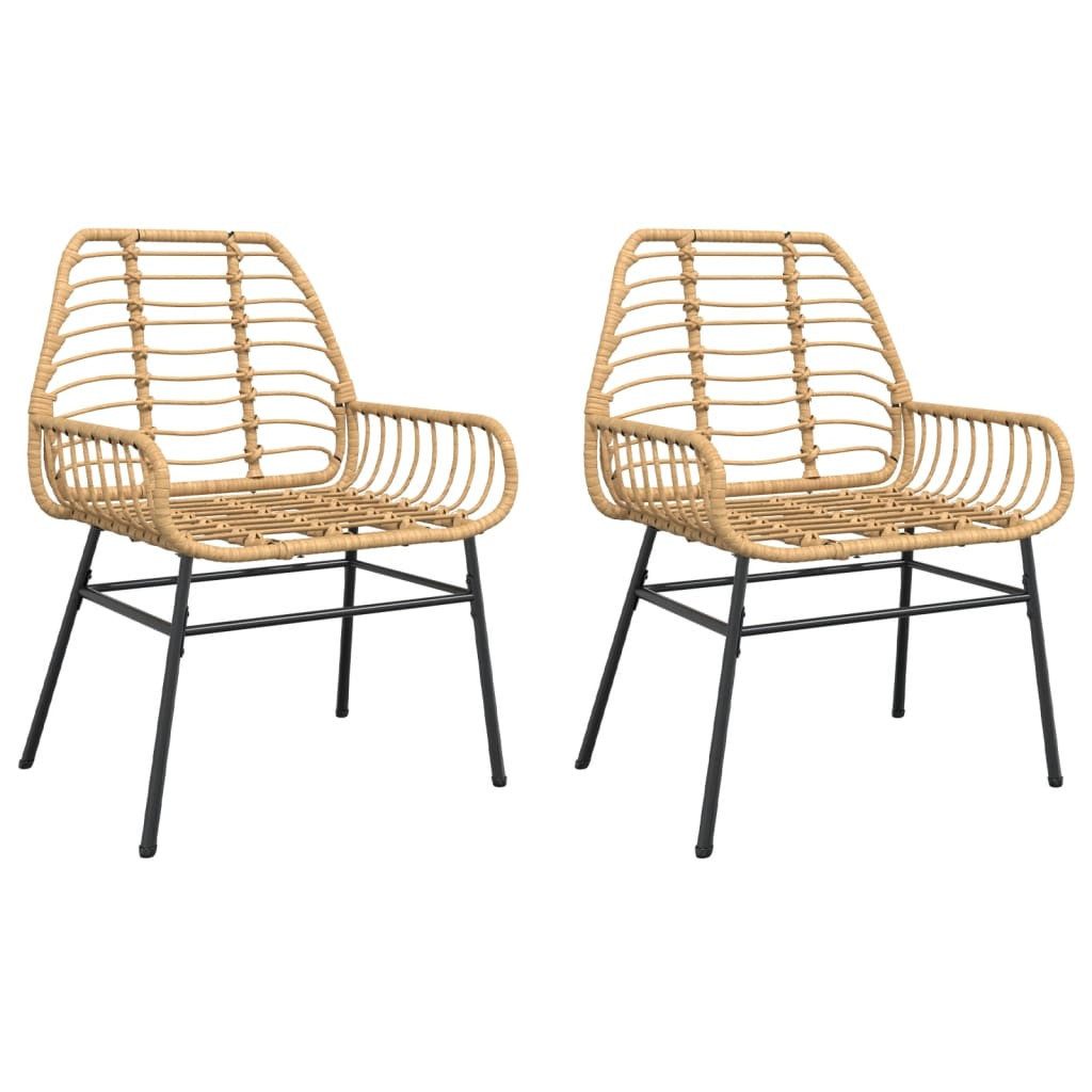 vidaXL Gartenstuhl Gartenstühle 2 Stk. Braun günstig online kaufen