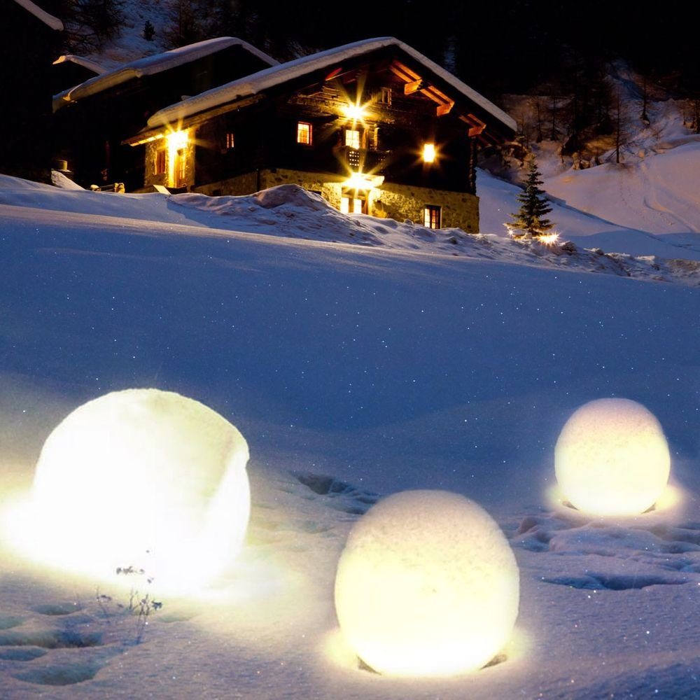s.luce Dekolicht Garten Kugelleuchten Set Globe, Warmweiß