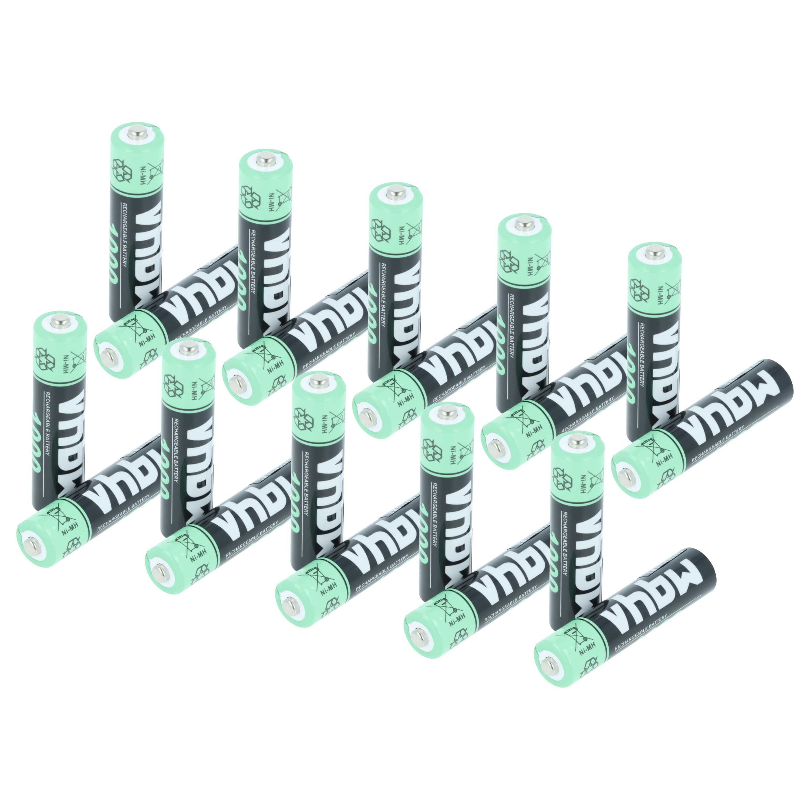 vhbw Akku passend für Gigaset CL660HX, CL690, CL660, CL690HX, CL690A, Akku Akku NiMH 1000 mAh (1,2 V, 20 St), Kompatible Akkuzellen, Für AAA Anwendungen z.B. Taschenlampen
