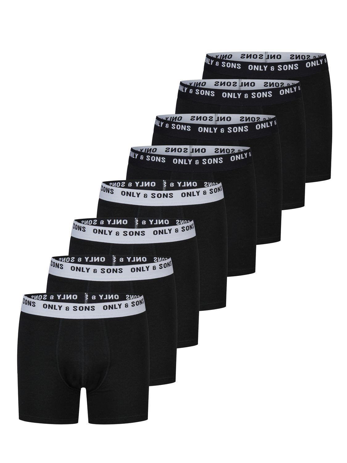 ONLY & SONS Boxershorts Herren Retroshorts ONSSCOTT 8 PACK Regular Fit (Vorteilspack, 1-St) Unterhosen mit Stretch