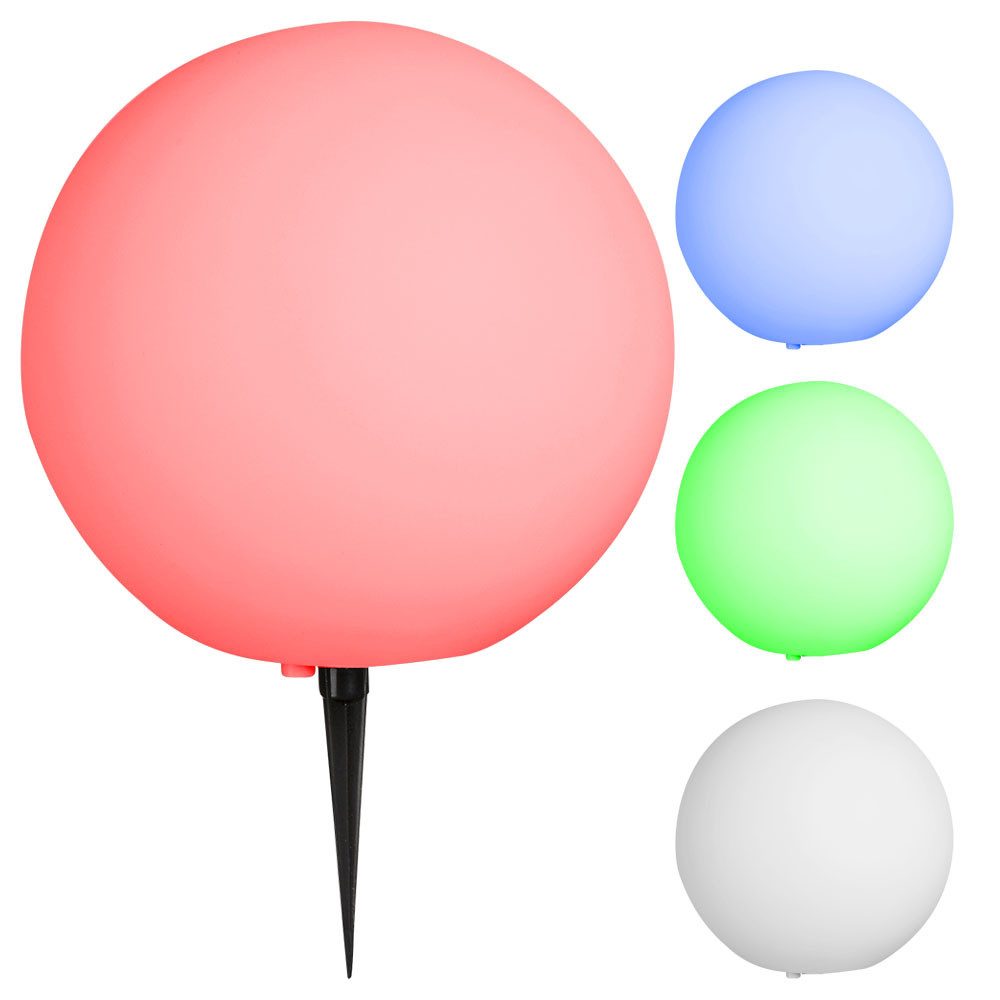 GLOBO LIGHTING Kugelleuchte, Leuchtmittel inklusive, Kaltweiß, Warmweiß, Neutralweiß, Tageslichtweiß, Farbwechsel, Smart RGB LED Kugelleuchte Erdspieß Steckleuchte Gartendeko