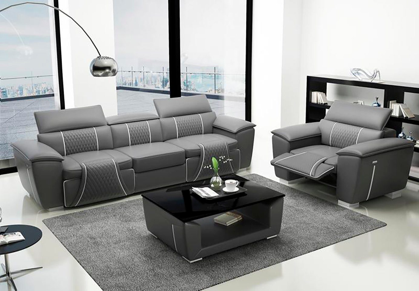 JVmoebel Sofa Multifunktions Couch Relax Sofagarnitur Polster Sofa 3+2+2 Sitzer, Made in Europe