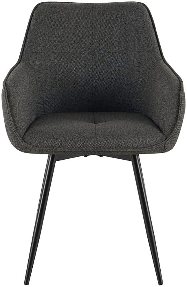 OTTO home Esszimmerstuhl Azura, 2er-Set (Set, 2 St), Moderner Armlehnstuhl mit 360 Grad drehbarer Sitzschale in Webstoff – Bild 4 von 5