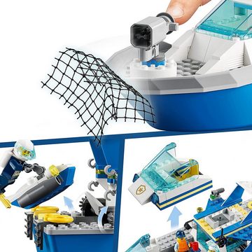 LEGO® Spielbausteine City 60277 Polizeiboot Bausatz für Kinder, geeignet ab 5 Jahren, (276 St)