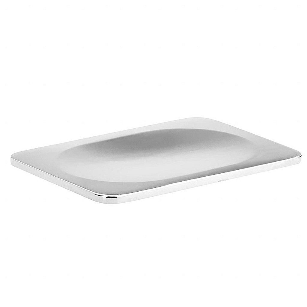BRILLANTBAD® Seifenschale BORGANIC Seifenablage Edelstahl Chrom für Bad & Küche >> Bohren, Breite: 2.8 cm