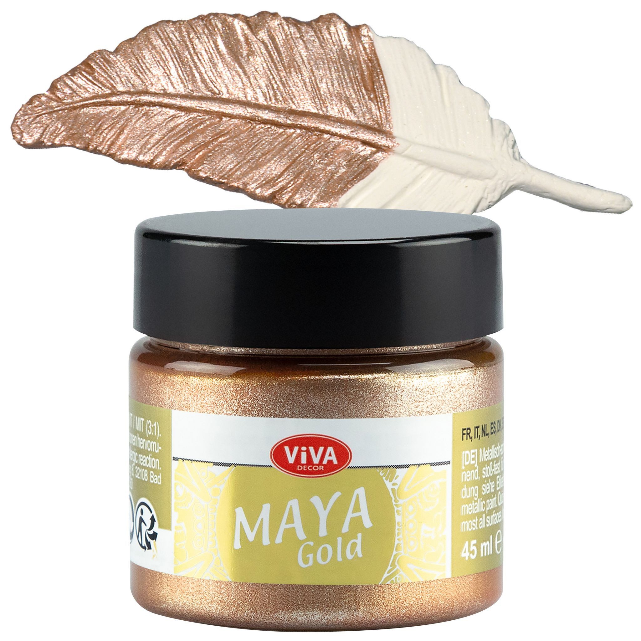 Acrylfarbe ViVA DECOR Maya Gold 45ml - Rosé-Gold