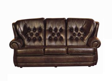 Salottini Chesterfield-Sofa 3er Sofa Chesterfield 3-Sitzer Couch Sting Deluxe Ledersofa, 1 Teile, Vollleder