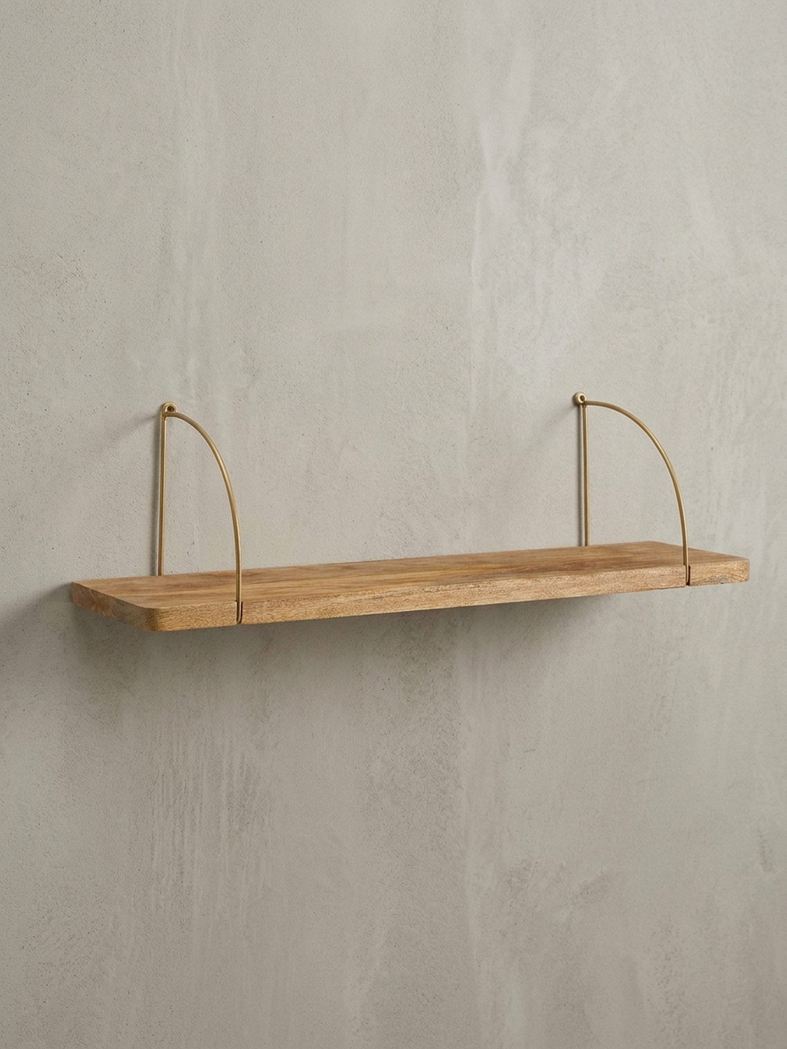 KADIMA DESIGN Wandregal Hängeregal TEVERE, Massivholz/Metall, Industrial-Stil, robust