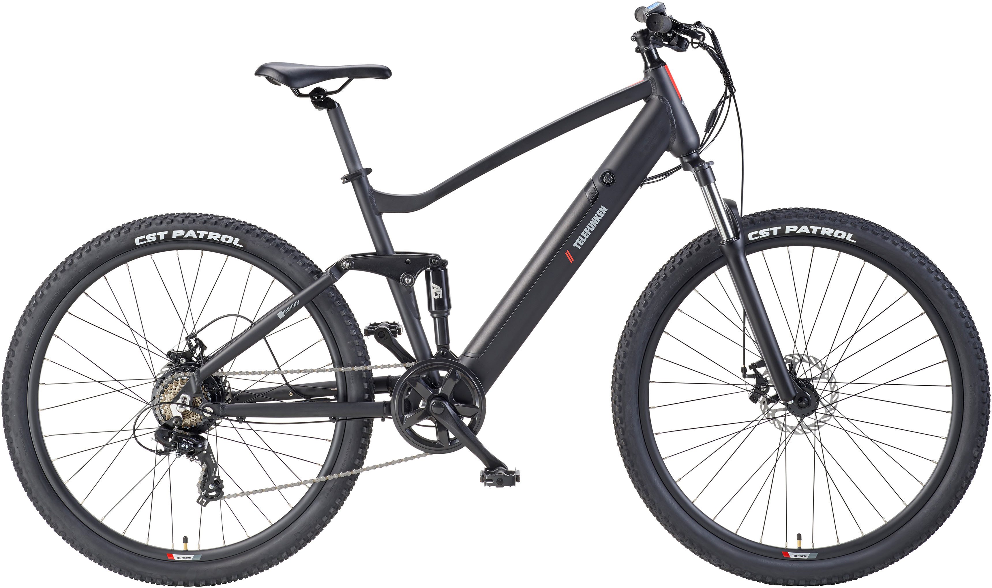 Telefunken E-Bike Mountainbike Aufsteiger M937, 7 Gang Shimano TY300D Schaltwerk, Kettenschaltung, Heckmotor, 489,6 Wh, Pedelec, Elektrofahrrad, Damen u. Herren, E-MTB, Mountainbike, 29 Zoll