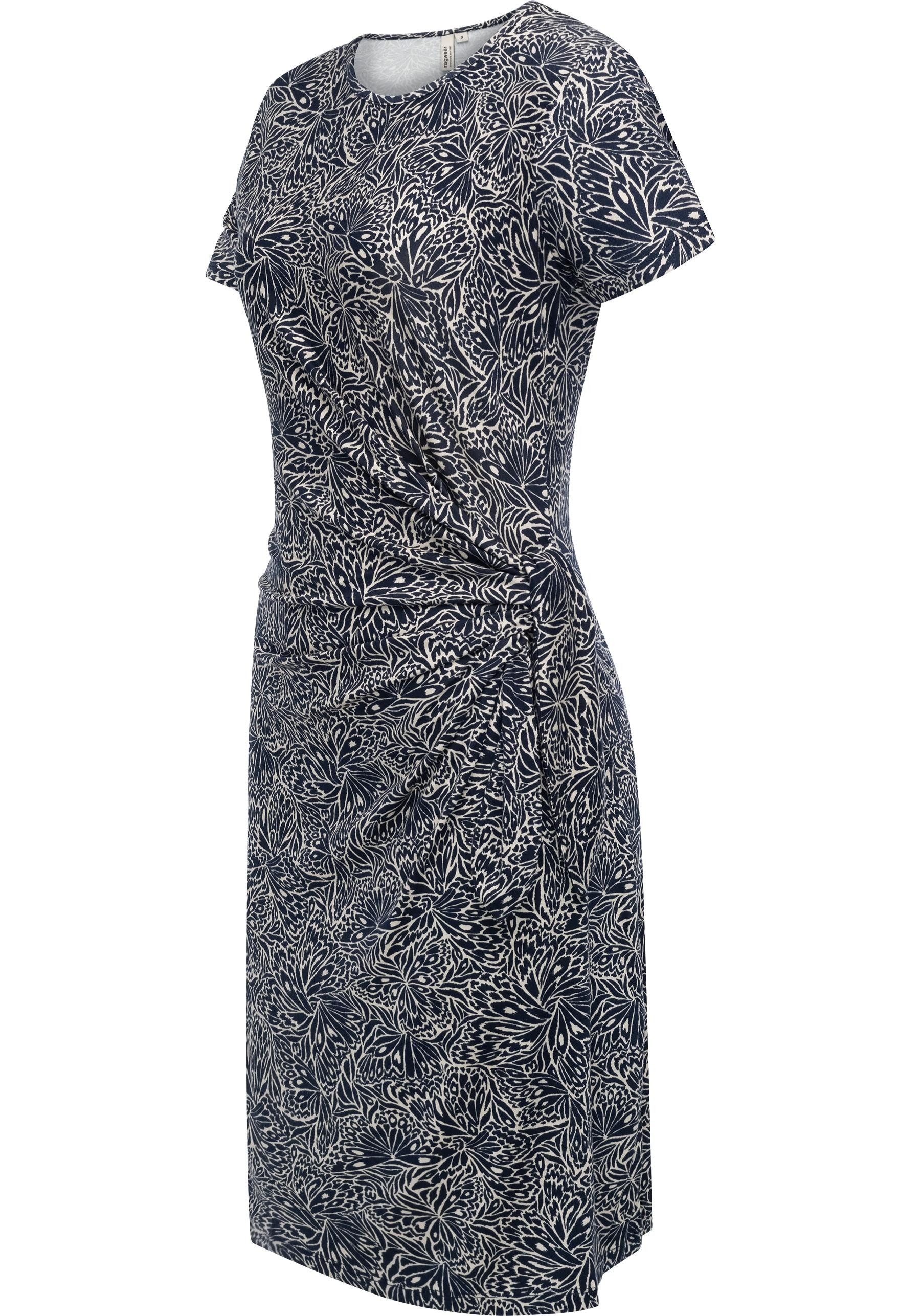 Ragwear Shirtkleid Knotta Print Kurzarm Sommerkleid mit seitlichem Bindeban günstig online kaufen