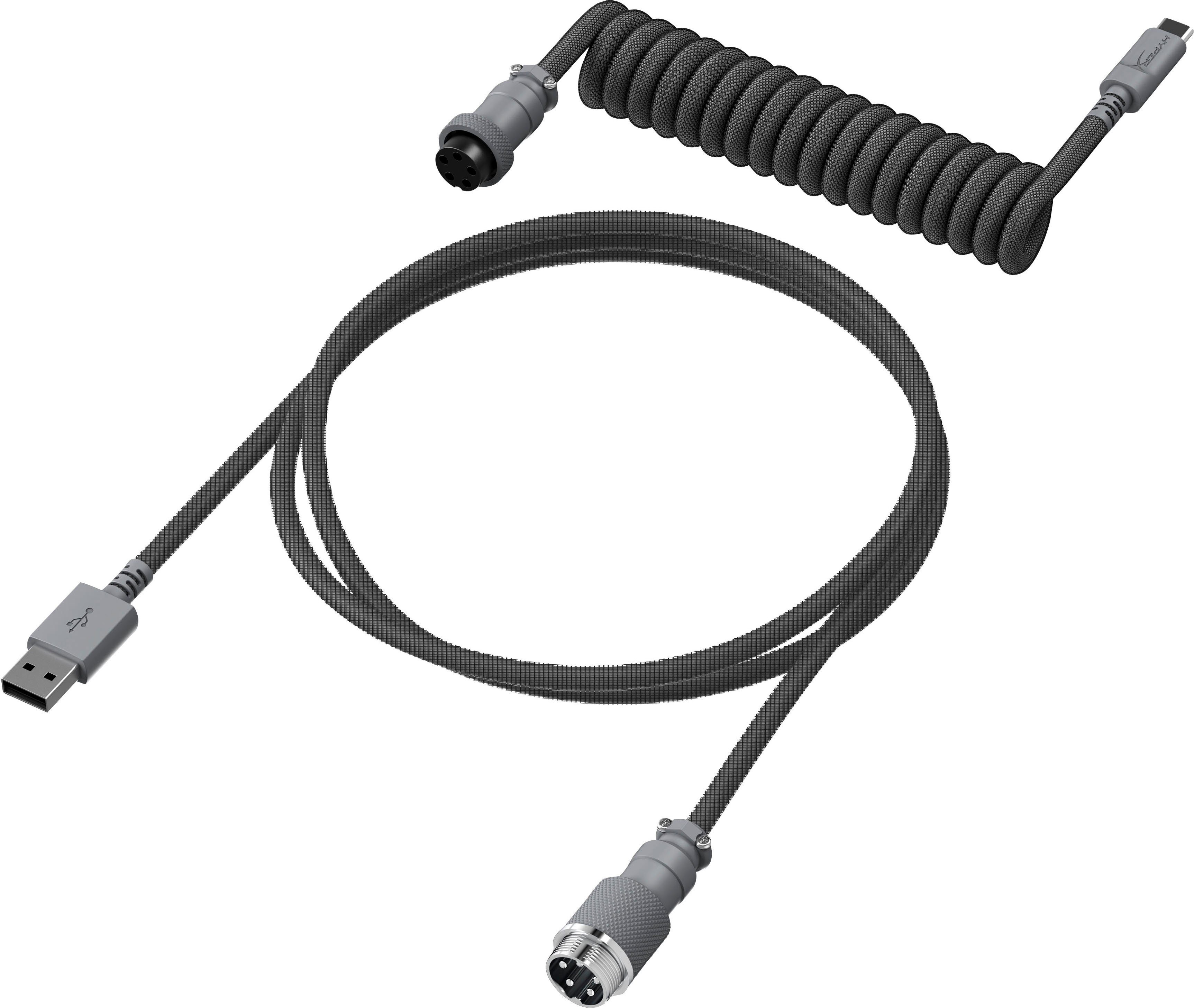 HyperX USBC Coiled Cable Spiral-Verbindungskabel, USB Typ A, USB-C, (120 cm)