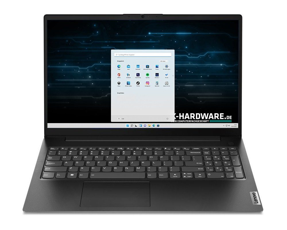 Lenovo V15 G4 AMN Business-Notebook (39,60 cm/15.6 Zoll, AMD Ryzen 5 7520U, AMD Radeon 610M (iGPU), 256 GB SSD, DDR5, Windows 11 Professional)