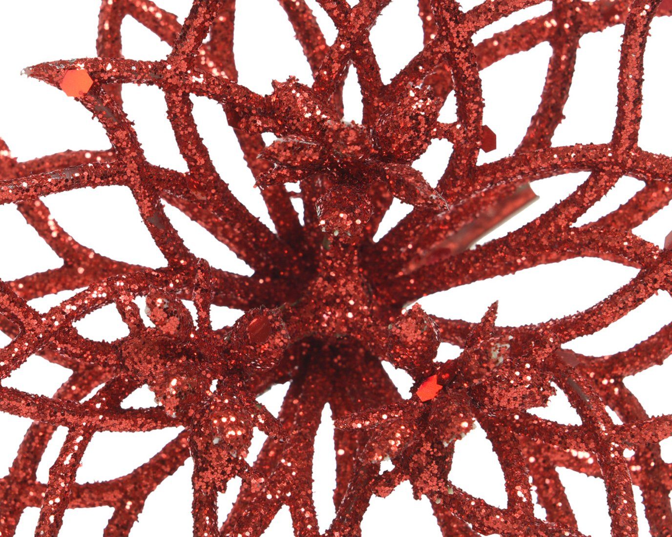 Kaemingk Weihnachtsbaumklammer, Weihnachtsstern - Kunststoff Blume auf Clip günstig online kaufen