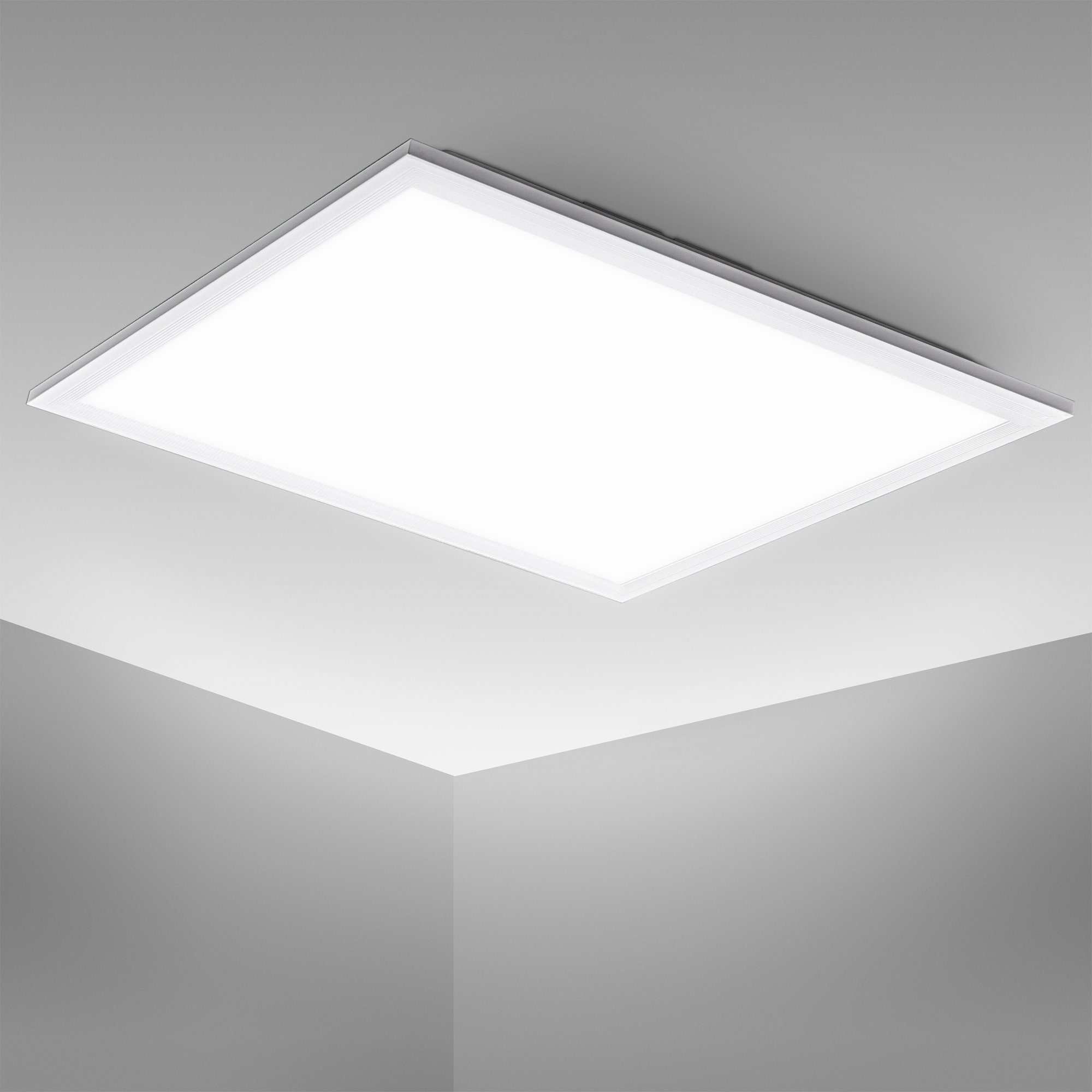 Lichtfarbe, (LxB) B.K.Licht LED integriert, LED Neutralweiß, BK_DP1324 22W, Neutralweiße fest 4.000K, LED Ultra-Flach Panel-Deckenlampe, 6cm, 2.200Lm, Deckenleuchte 45x45cm