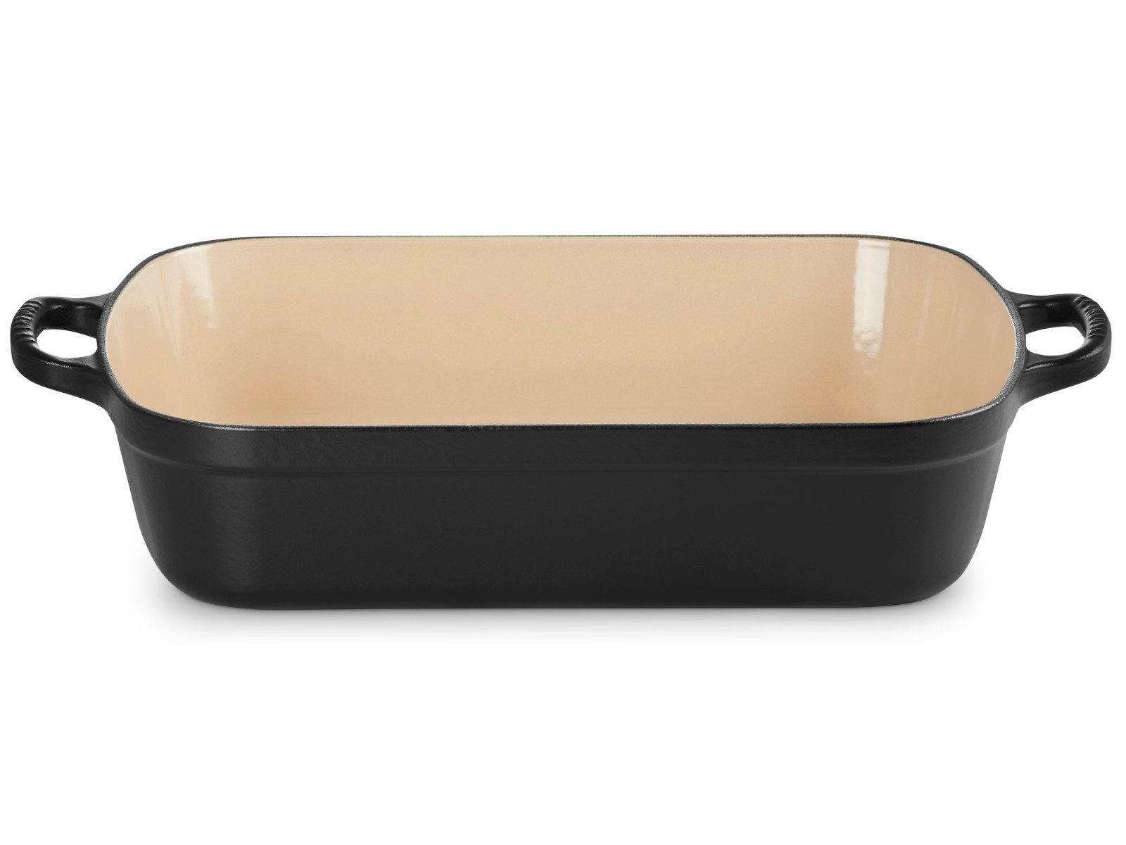 LE CREUSET Кастрюли жаровни Bratreine Signature schwarz matt 40,2cm, Emailliertes Gusseisen