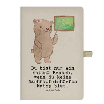 Mr. & Mrs. Panda Notizbuch Nachhilfelehrerin Mathe Herz - Transparent - Geschenk, Eintragebuch, Mr. & Mrs. Panda, Hardcover