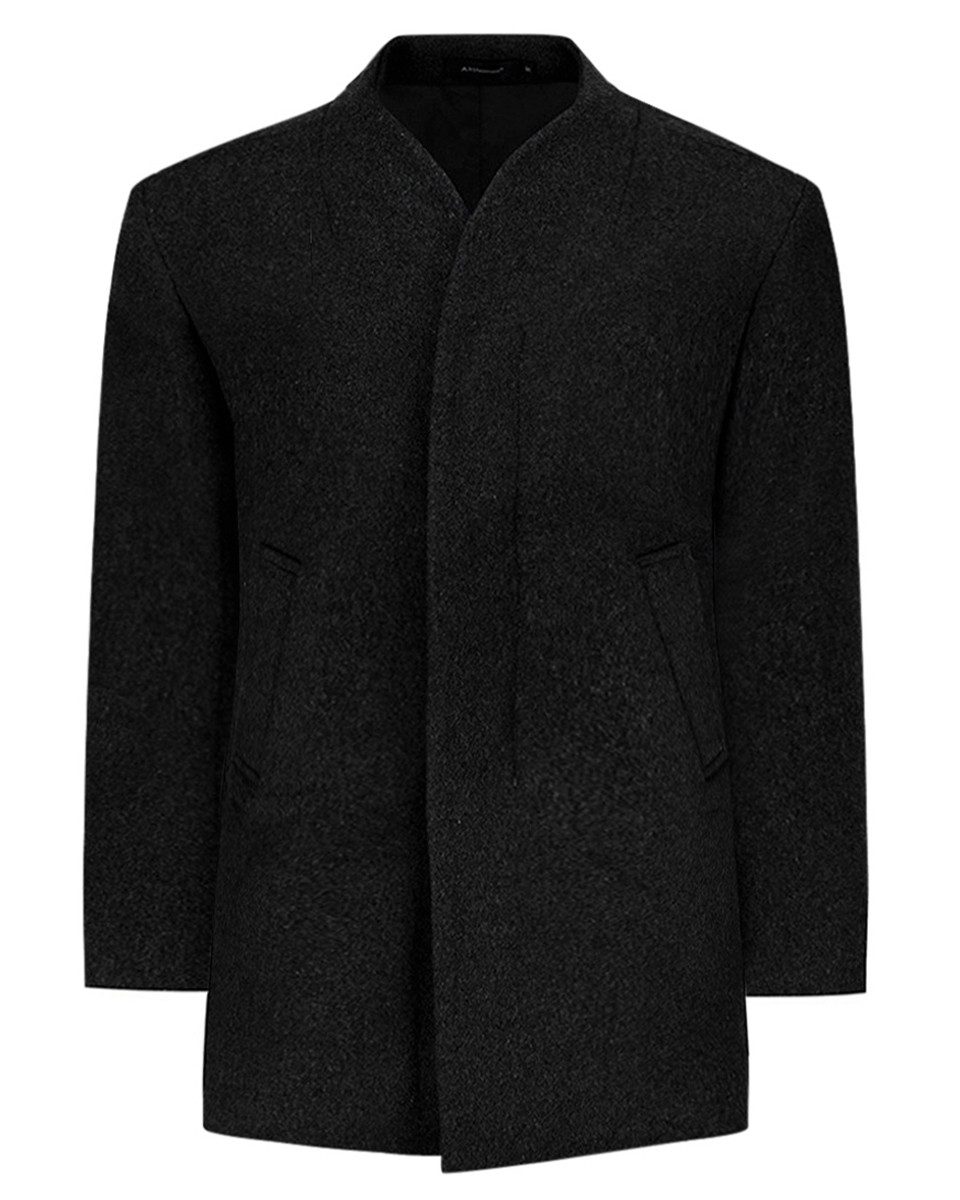 Allthemen Kurzmantel Herren Wollmantel im Slim Fit Wintermantel kurz günstig online kaufen