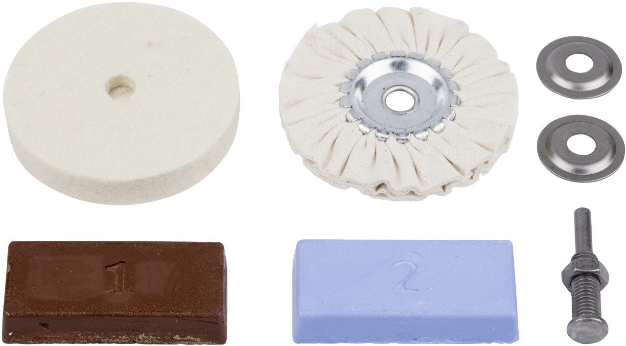 Wolfcraft Bohrer- und Bitset Wolfcraft Polier-Set All-in-One