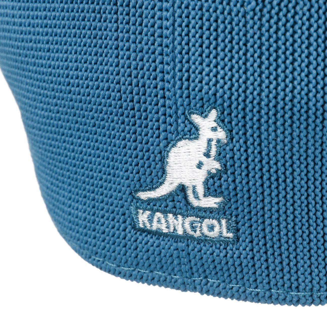 Kangol Flat Cap mit Schiebermütze Schirm (1-St) taubenblau