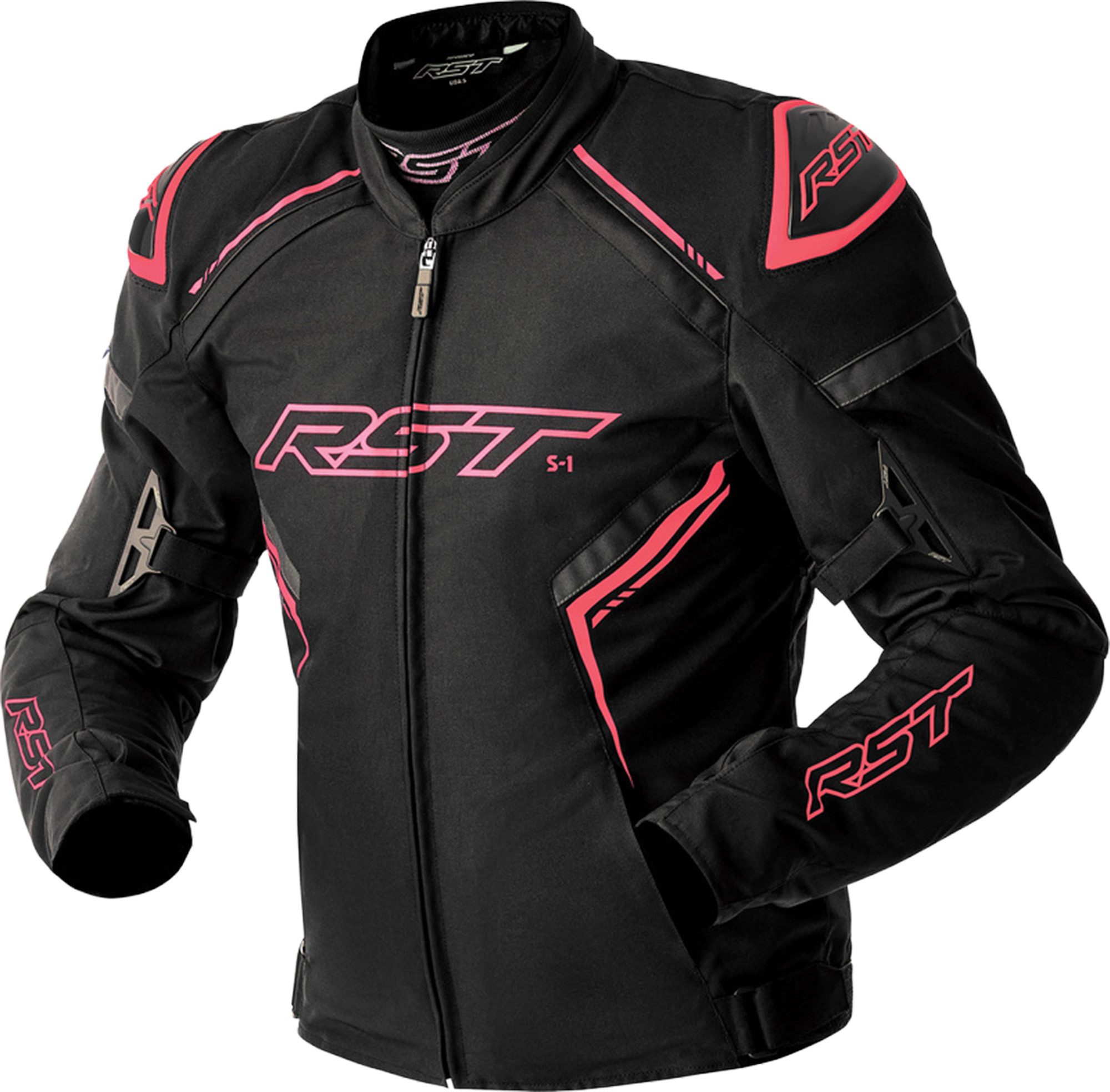 RST Motorradjacke S1 D3O wasserdichte Damen Motorrad Textiljacke Verbindungsreißverschluss,Ellenbogenprotektoren enthalten,Schulte