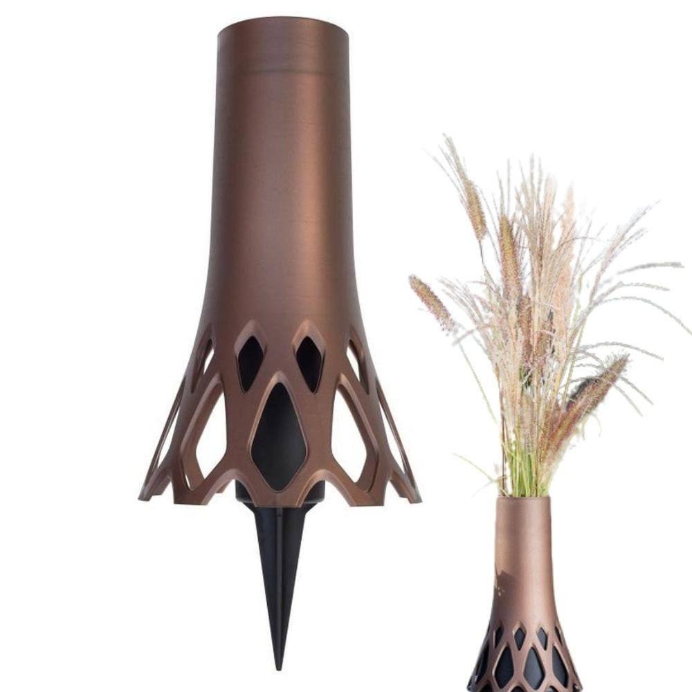 GarPet Blumentopf Grabvase Roseta mit Erdspieß Friedhof Vase Grabschmuck Ku günstig online kaufen