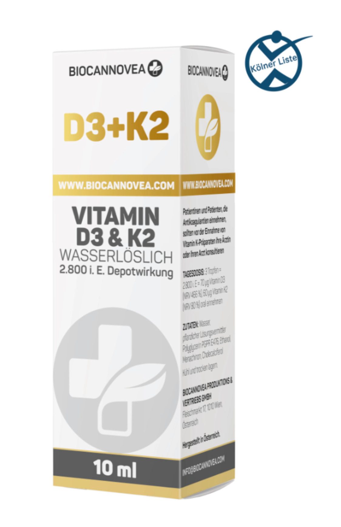 Vitamin D3+K2 wasserlöslich Tropfen