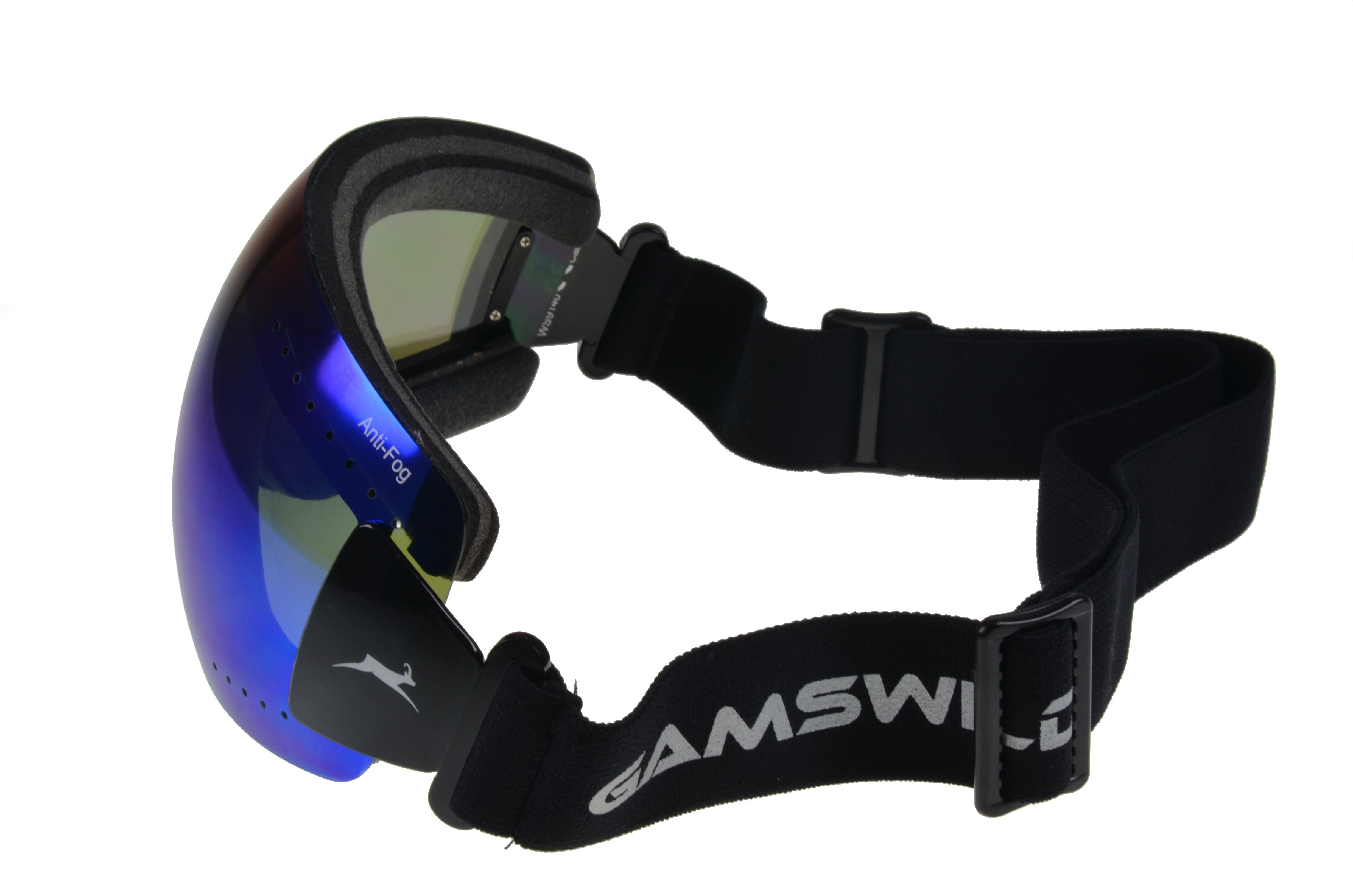 Gamswild Herren blau, Snowboardbrille ANTIFOG Fahrradbrille Skibrille WS9140 orange, Unisex, Damen Gletscherbrille Skibrille Sonnenbrille