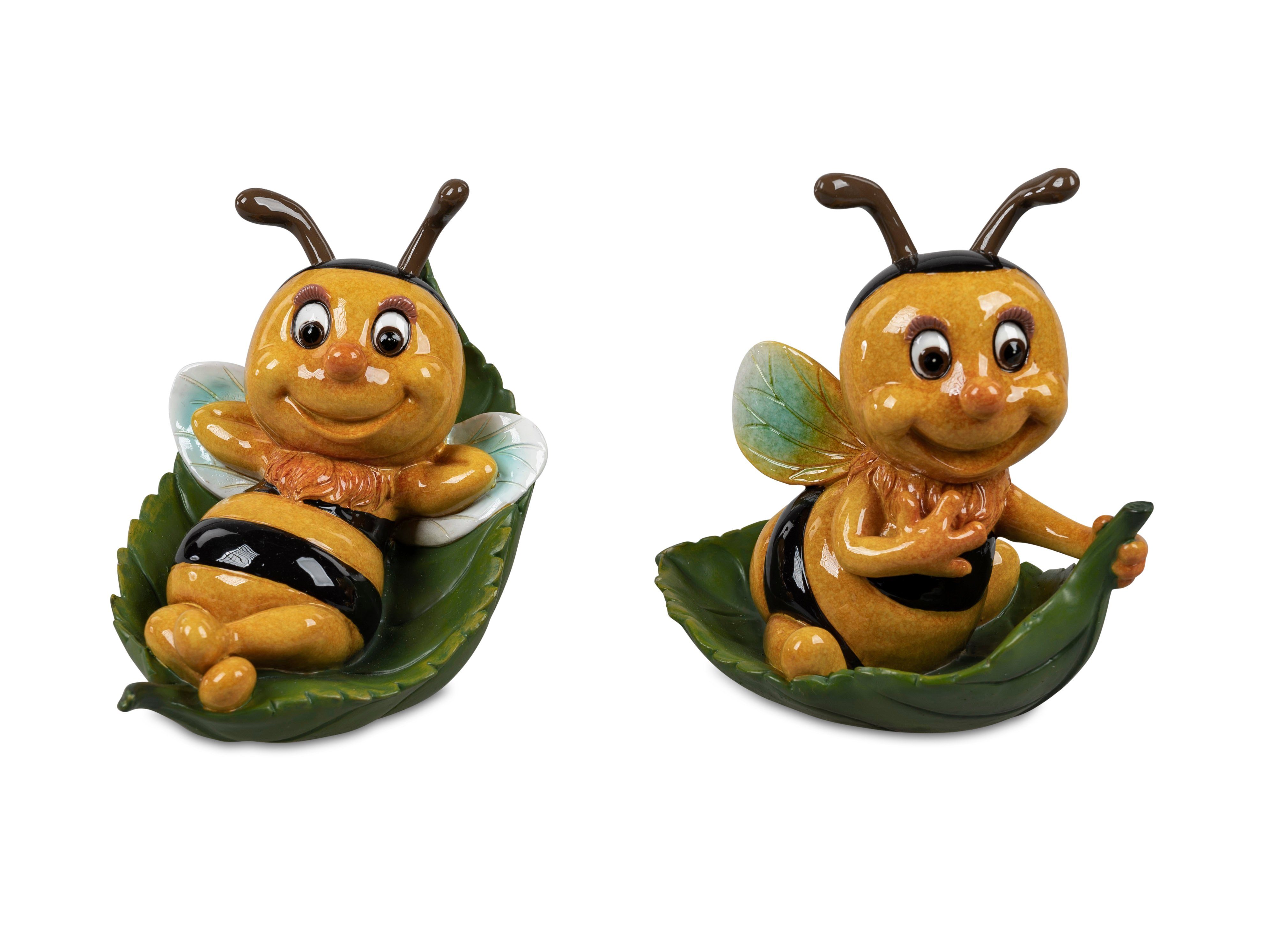 Biene in im verschiedenen liegend Small-Preis Ausführungen oder Blatt Dekofigur sitzend