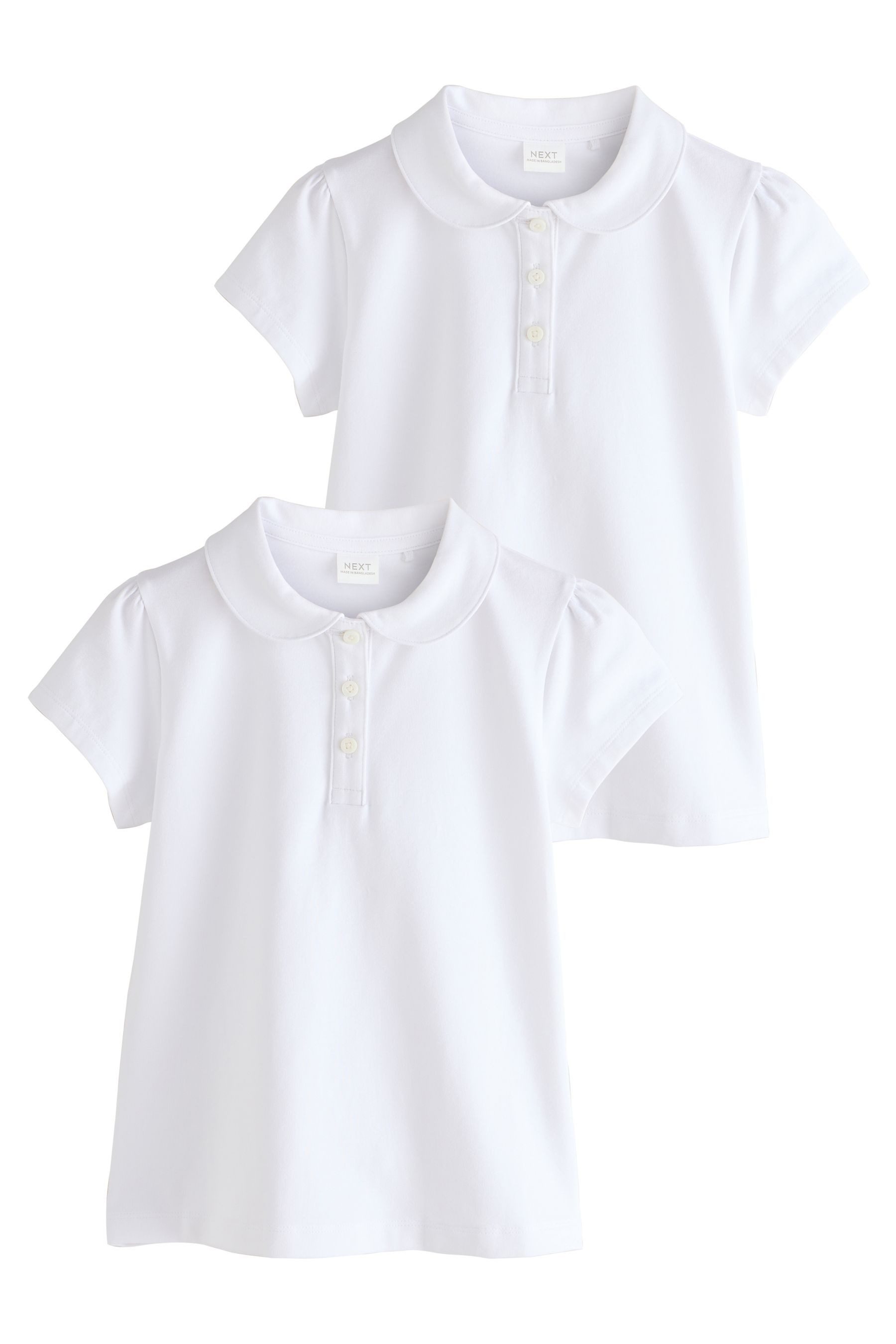 Next Poloshirt Jersey-Oberteil mit hübschem Kragen, 2er-Pack (2-tlg)
