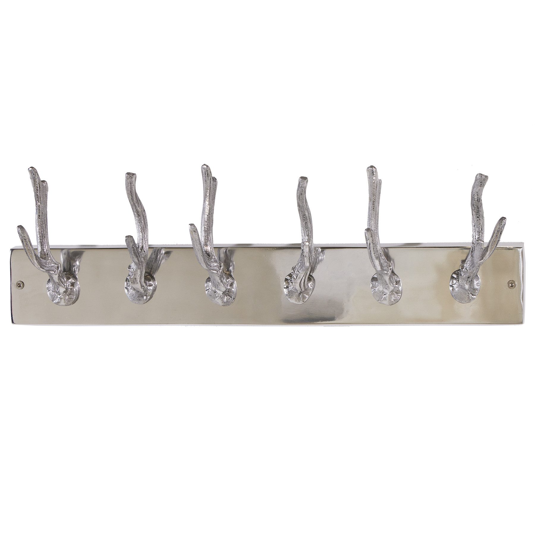 riess-ambiente Wandgarderobe DEER 50 cm silber Aluminium – Geweih-Design, 6 günstig online kaufen