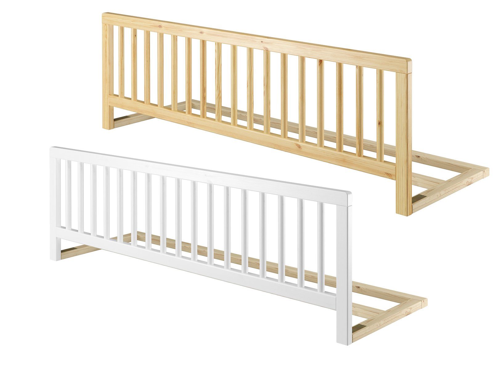 ERST-HOLZ Bettschutzgitter Kindersicherung Rausfallschutz Universal Klappbar aus Kiefer Massiv