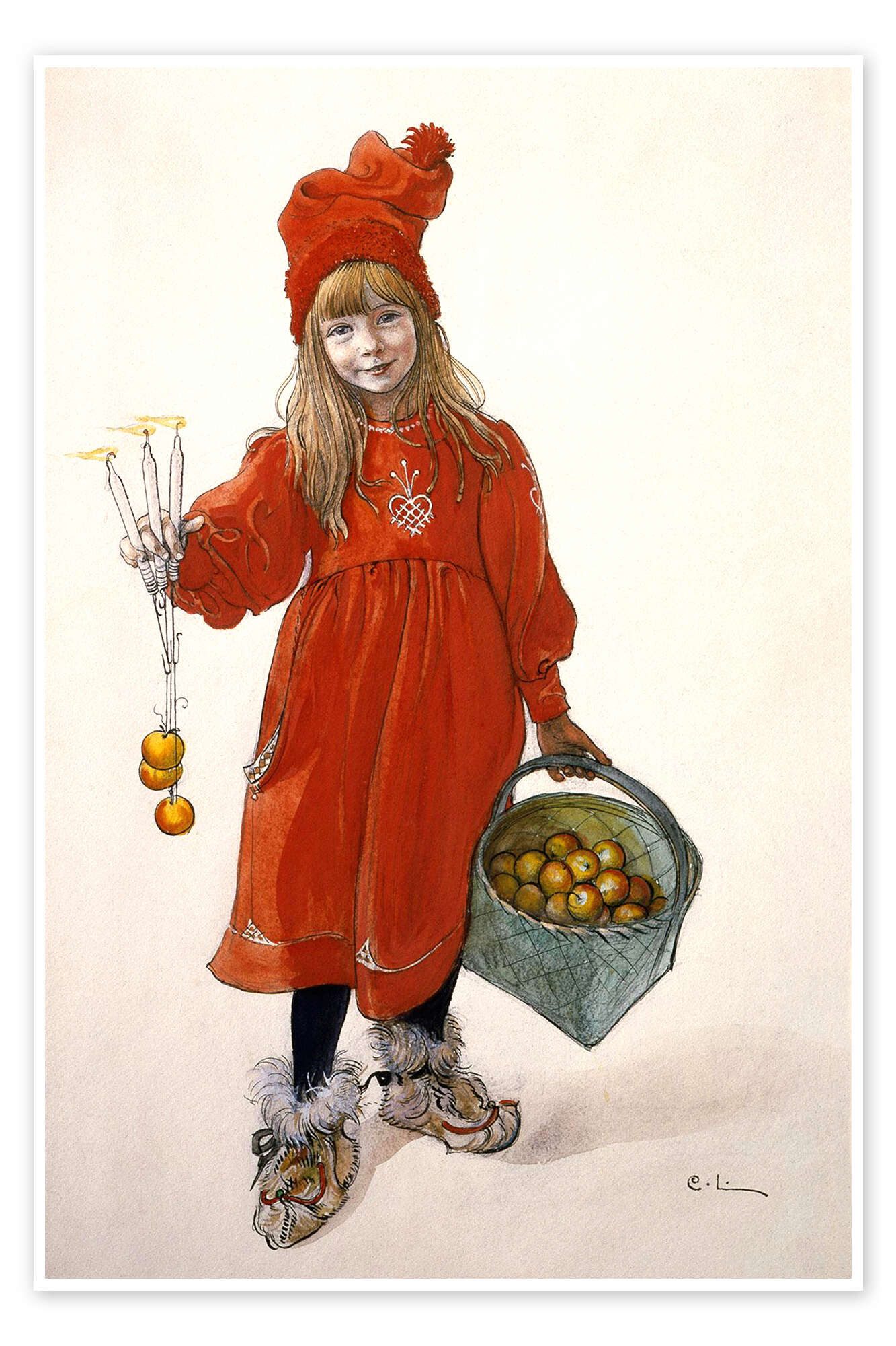 Posterlounge Wandbild Brita als Iduna, Carl Larsson, erhältlich als Poster, Leinwandbild, Wandsticker oder Acrylglasbild